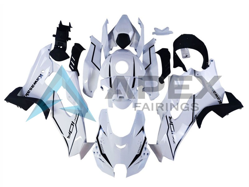 White Black - Kawasaki ZX-10R (2021-2025) ABS Fairings | Apex Fairings