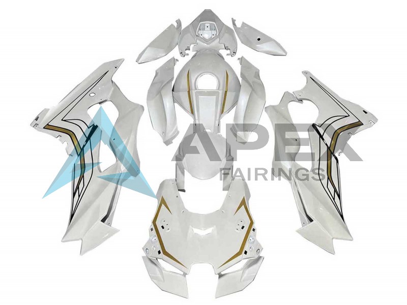 White Gold - Kawasaki ZX-10R (2021-2025) ABS Fairings | Apex Fairings