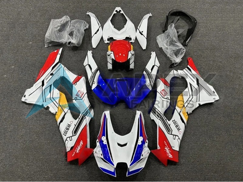 White Red Blue Yellow WB102 - Kawasaki ZX-10R (2021-2025) ABS Fairings | Apex Fairings