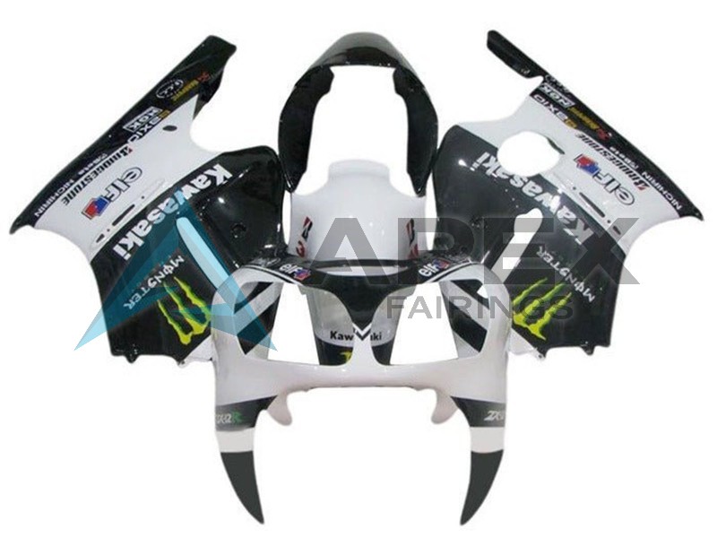 White Black Yellow Monster - Kawasaki ZX-12R (2002-2006) ABS Fairings | Apex Fairings