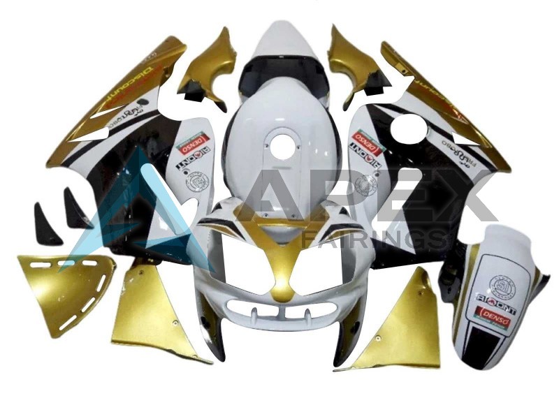 White Gold Black Red Denso - Kawasaki ZX-12R (2002-2006) ABS Fairings | Apex Fairings