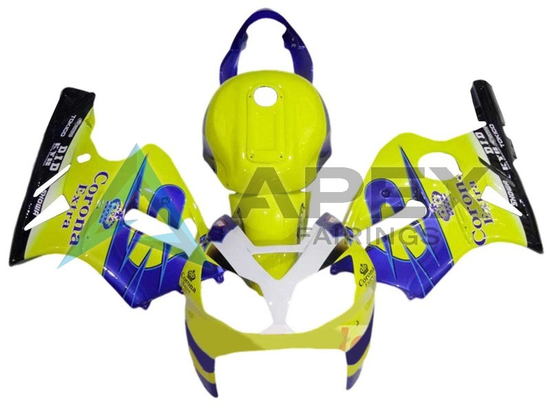 Yellow White Blue Corona tra - Kawasaki ZX-12R (2002-2006) ABS Fairings | Apex Fairings