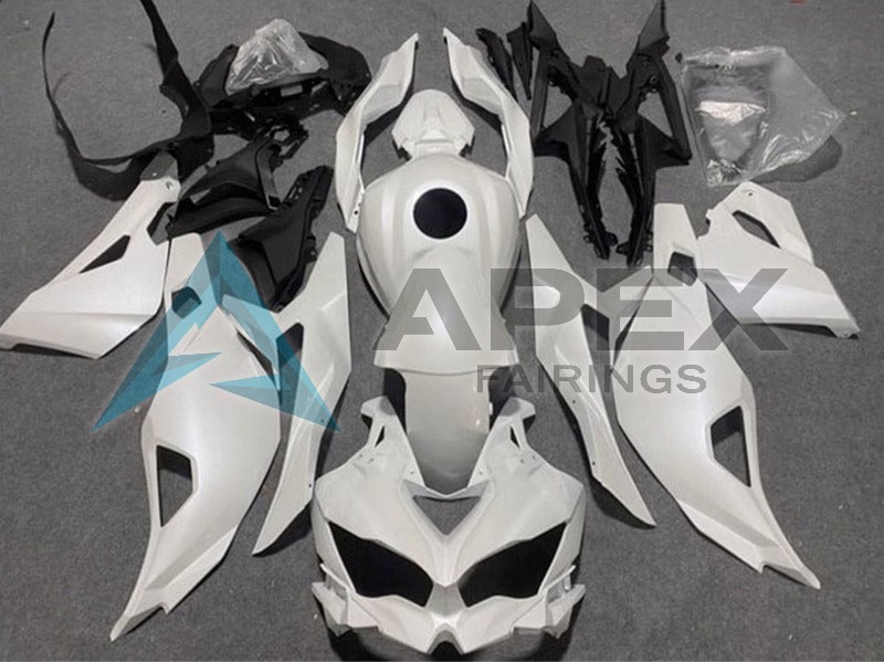 Pearl White - Kawasaki ZX-25R / ZX-4R / ZX-4RR (2019-2025) ABS Fairings | Apex Fairings