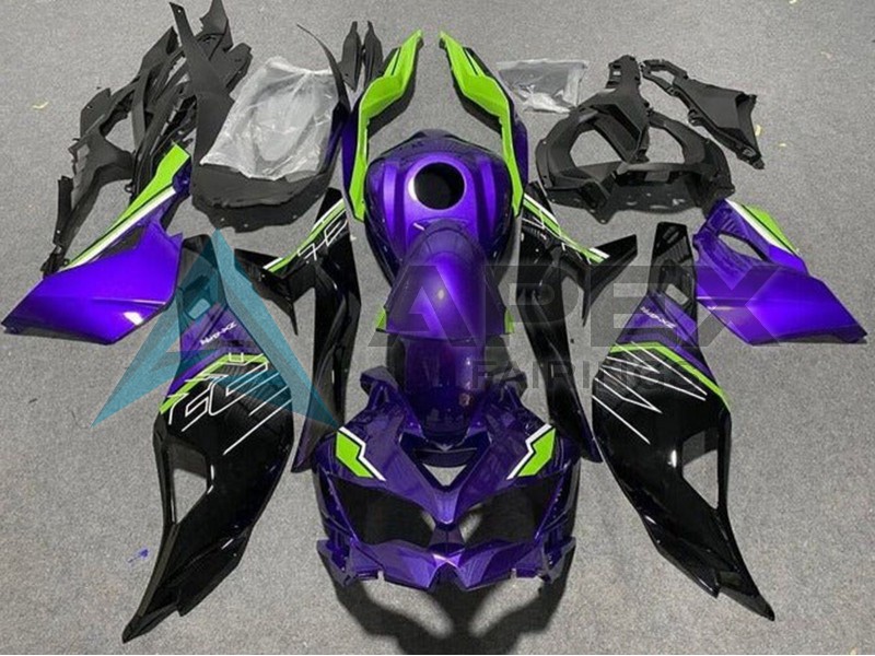 Purple Green Black - Kawasaki ZX-25R / ZX-4R / ZX-4RR (2019-2025) ABS Fairings | Apex Fairings