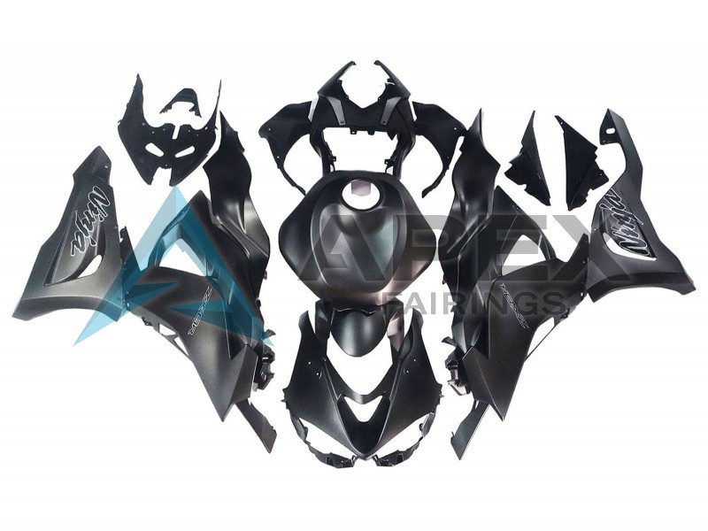 Matte Black - Kawasaki ZX-6R (2024-2026) ABS Fairings — Style FE7 | Apex Fairings