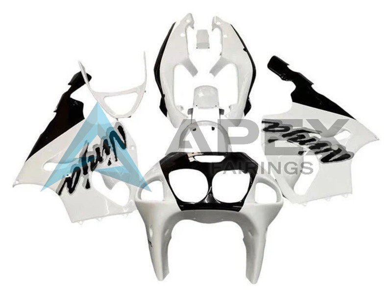 White Black - Kawasaki ZX-7R (1996-2003) ABS Fairings | Apex Fairings