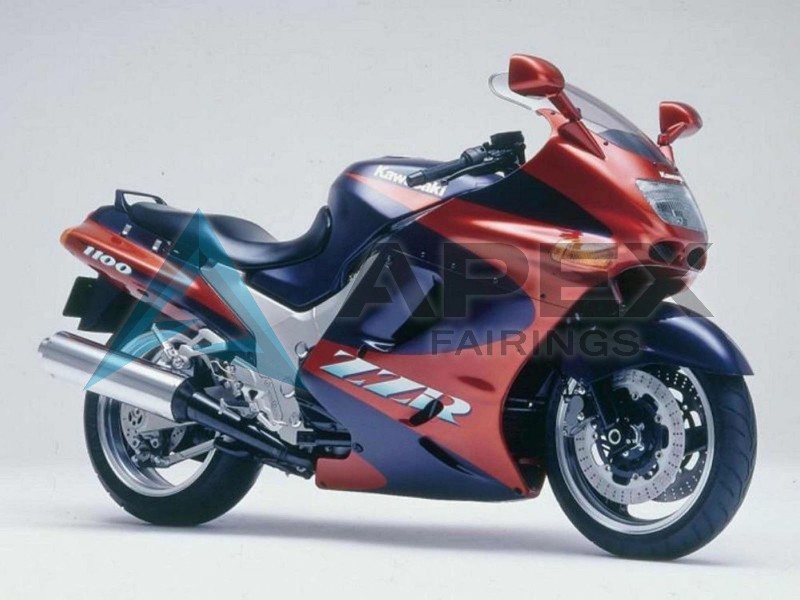Marron Red Dark Blue - Kawasaki ZZR1100 (1993-2003) ABS Fairings | Apex Fairings