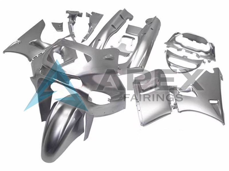 Silver - Kawasaki ZZR400 (1993-2007) ABS Fairings | Apex Fairings