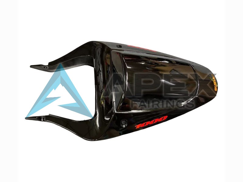 Glossy Black Orange Flame - Suzuki GSX-R1000 (2000-2002) ABS Fairings | Apex Fairings — view 4