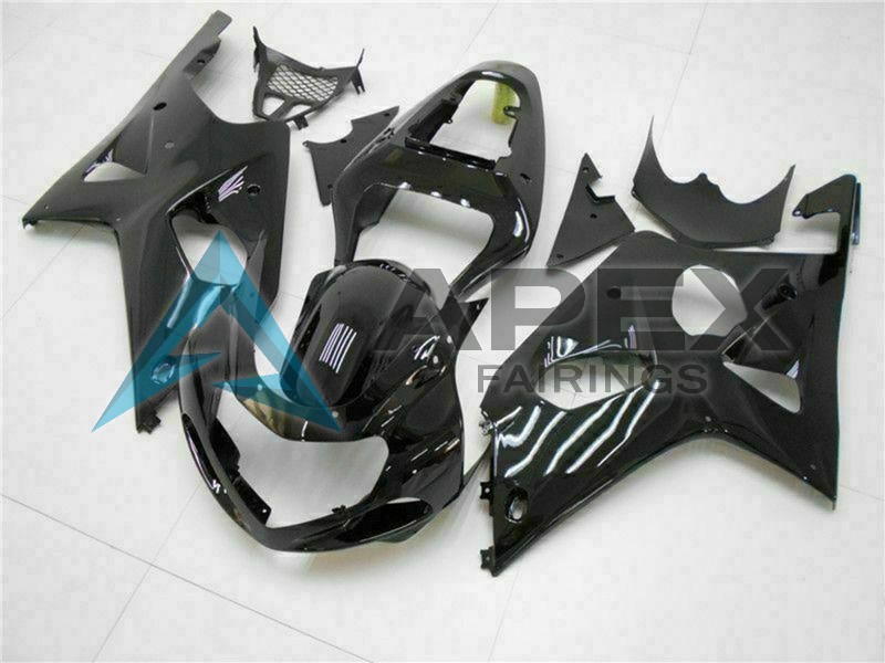 Glossy Black - Suzuki GSX-R1000 (2000-2002) ABS Fairings | Apex Fairings — view 2