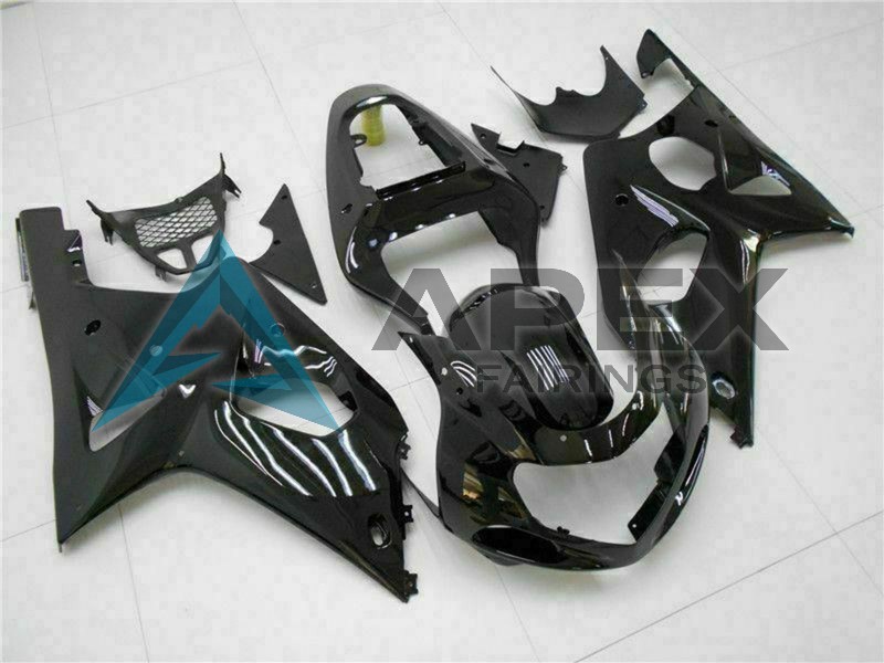 Glossy Black - Suzuki GSX-R1000 (2000-2002) ABS Fairings | Apex Fairings — view 3