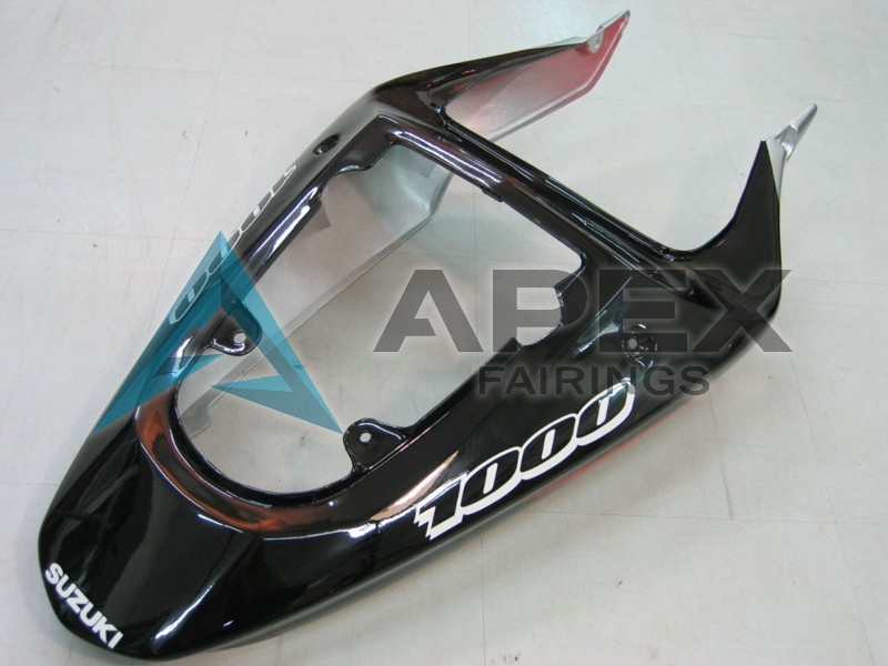 Red Silver White Black - Suzuki GSX-R1000 (2000-2002) ABS Fairings | Apex Fairings — view 2