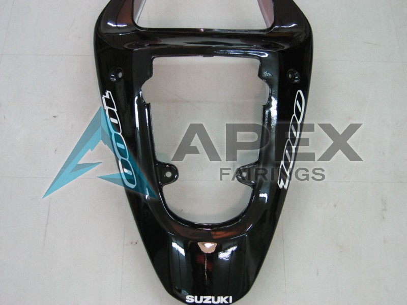 Red Silver White Black - Suzuki GSX-R1000 (2000-2002) ABS Fairings | Apex Fairings — view 3