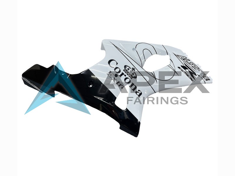 White Black Motul Corona - Suzuki GSX-R1000 (2000-2002) ABS Fairings | Apex Fairings — view 4