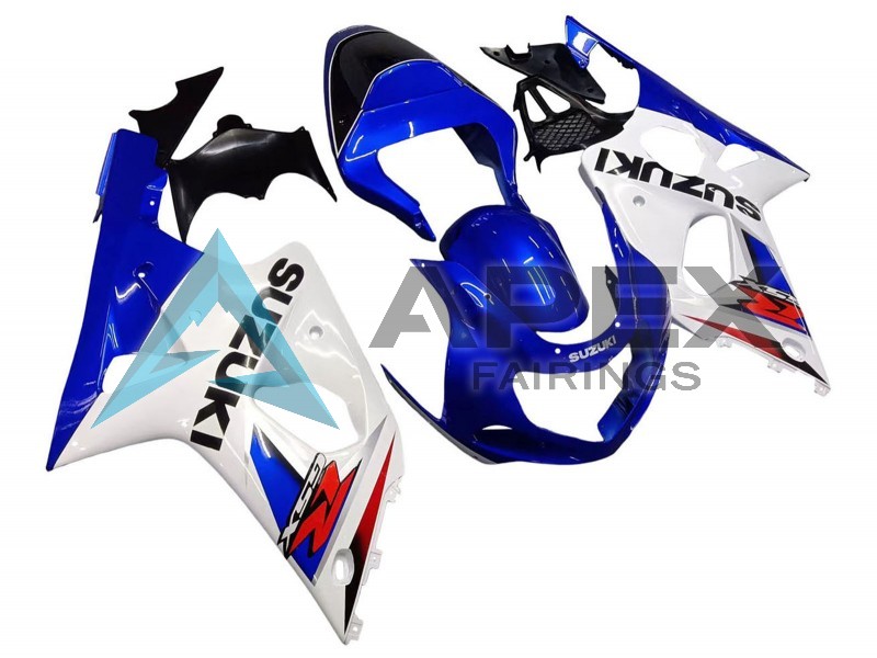 White Blue Red - Suzuki GSX-R1000 (2000-2002) ABS Fairings | Apex Fairings — view 2