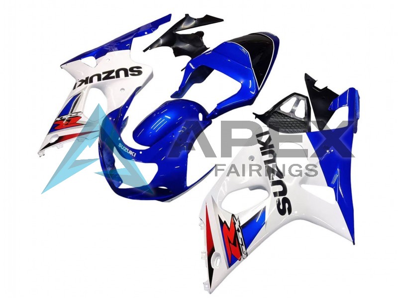 White Blue Red - Suzuki GSX-R1000 (2000-2002) ABS Fairings | Apex Fairings — view 3