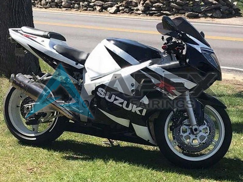 White Glossy Black Red - Suzuki GSX-R1000 (2000-2002) ABS Fairings | Apex Fairings — view 4