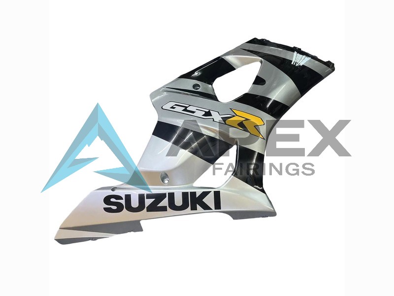 Glossy Black Silver Grey Yellow - Suzuki GSX-R1000 (2003-2004) ABS Fairings | Apex Fairings — view 4