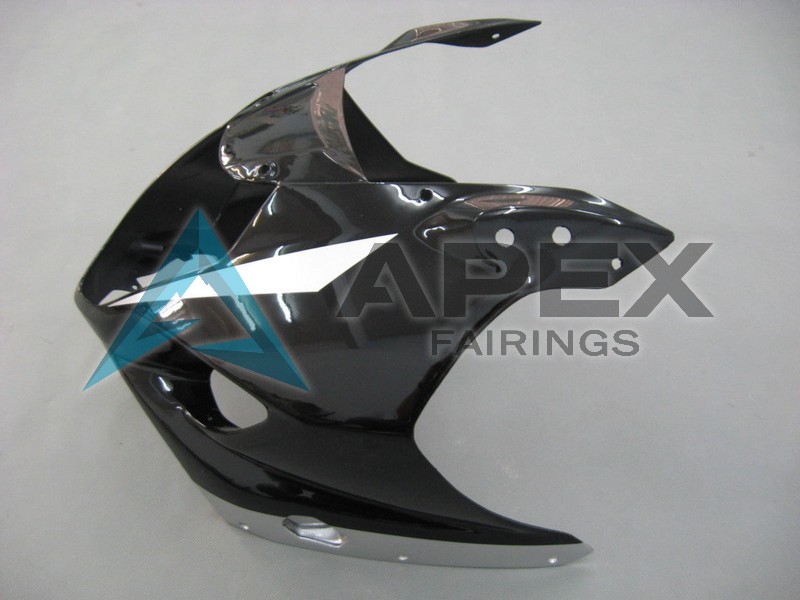 Glossy Black White Grey Red - Suzuki GSX-R1000 (2003-2004) ABS Fairings | Apex Fairings — view 4