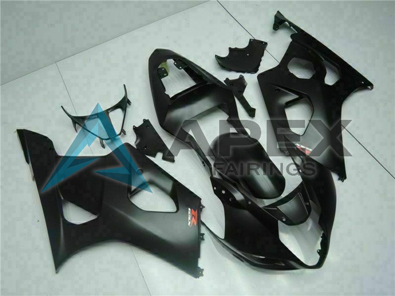 Matte Black Red - Suzuki GSX-R1000 (2003-2004) ABS Fairings | Apex Fairings — view 3