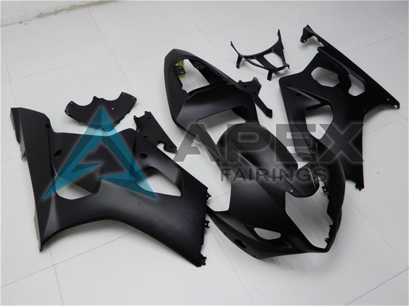 Matte Black - Suzuki GSX-R1000 (2003-2004) ABS Fairings | Apex Fairings — view 2
