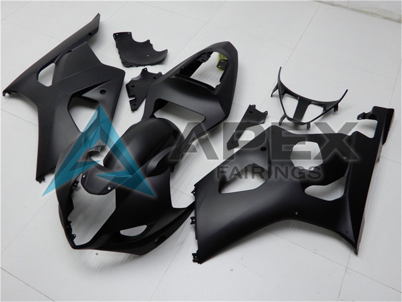 Matte Black - Suzuki GSX-R1000 (2003-2004) ABS Fairings | Apex Fairings — view 3