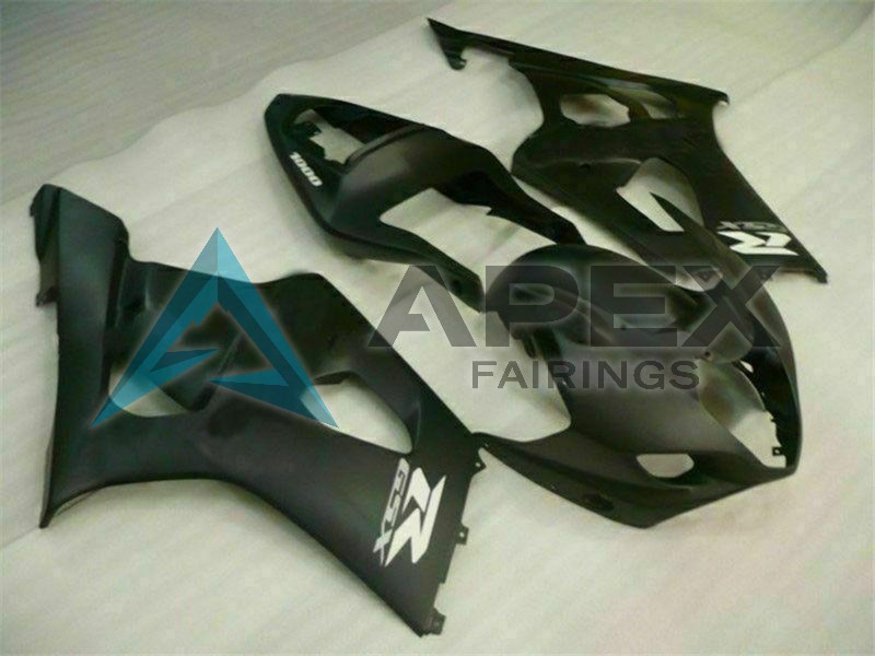 Matte Black - Suzuki GSX-R1000 (2003-2004) ABS Fairings | Apex Fairings — view 2