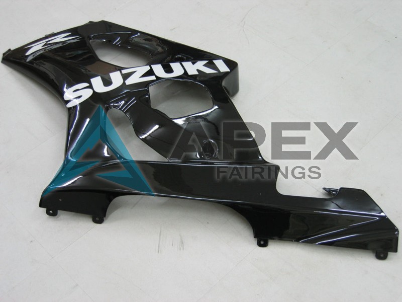 Matte Glossy Black - Suzuki GSX-R1000 (2003-2004) ABS Fairings | Apex Fairings — view 4