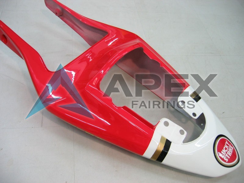 White Red Motul Lucky Strike - Suzuki GSX-R1000 (2003-2004) ABS Fairings | Apex Fairings — view 4