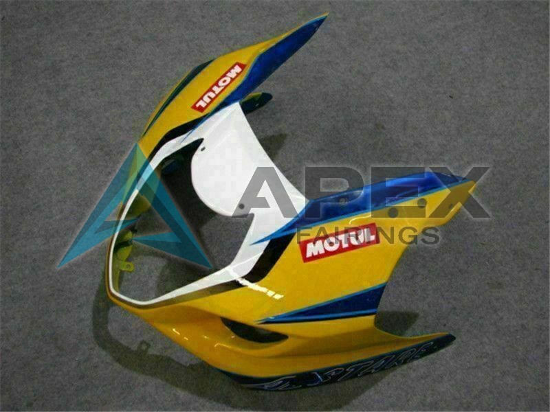 Yellow Blue White Red Corona Motul - Suzuki GSX-R1000 (2003-2004) ABS Fairings | Apex Fairings — view 4