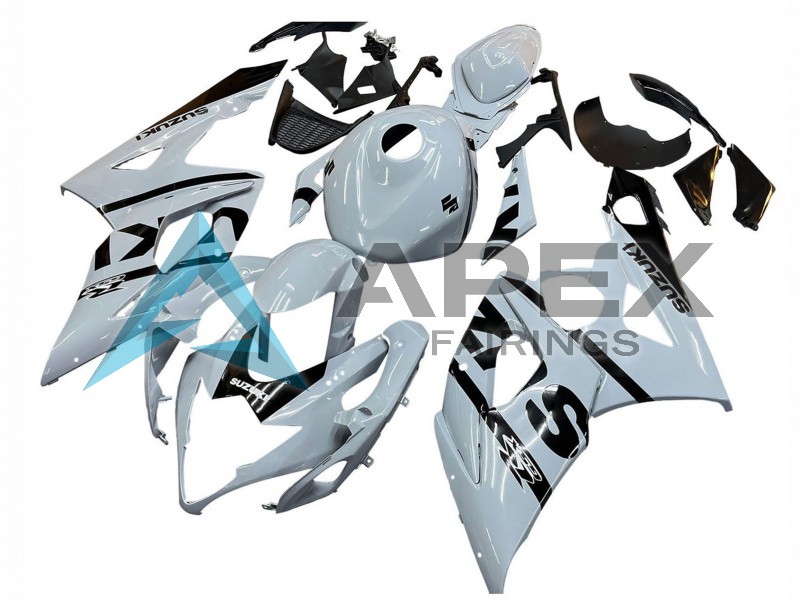 Light Gray Black - Suzuki GSX-R1000 (2005-2006) ABS Fairings | Apex Fairings — view 3