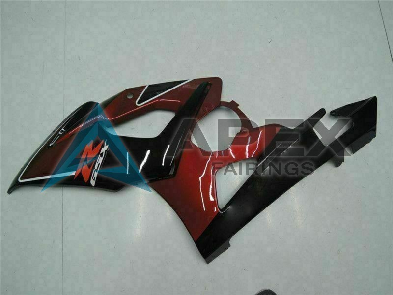 Red Glossy Black - Suzuki GSX-R1000 (2005-2006) ABS Fairings | Apex Fairings — view 4