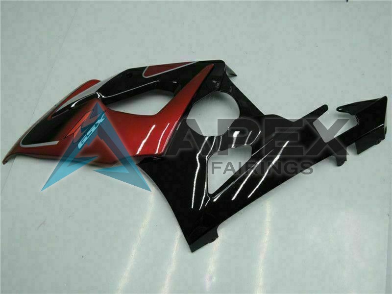 Red Silver Glossy Black - Suzuki GSX-R1000 (2005-2006) ABS Fairings | Apex Fairings — view 2