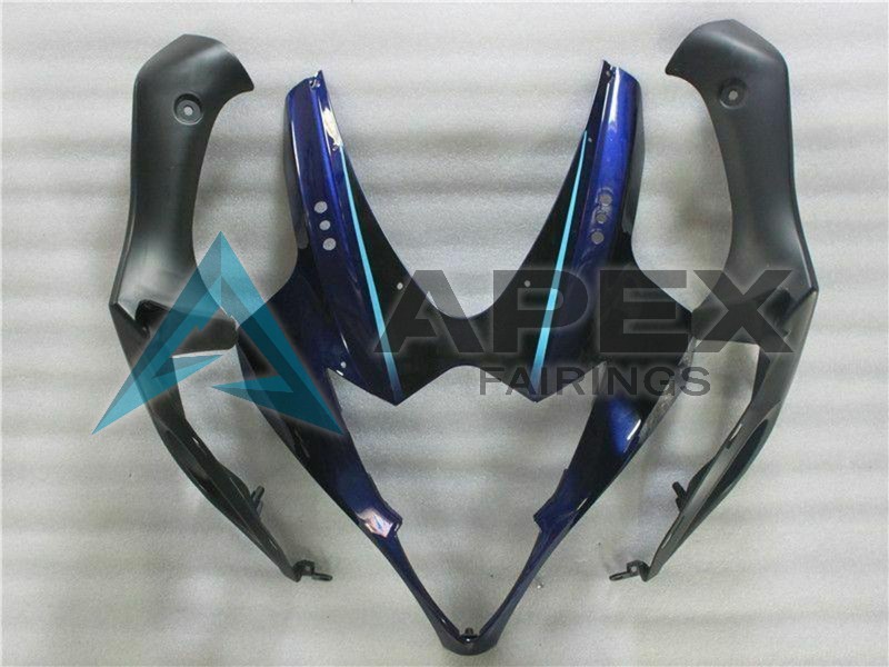 White Blue Glossy Black - Suzuki GSX-R1000 (2005-2006) ABS Fairings | Apex Fairings — view 3