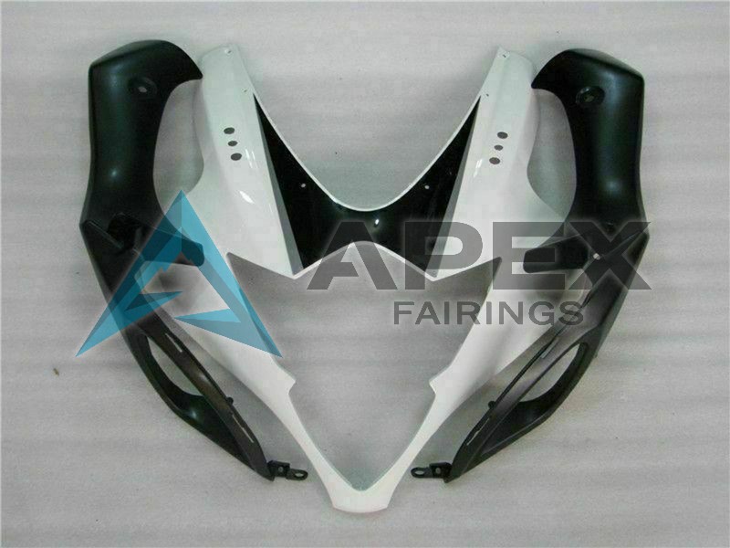 White Glossy Black - Suzuki GSX-R1000 (2005-2006) ABS Fairings | Apex Fairings — view 3