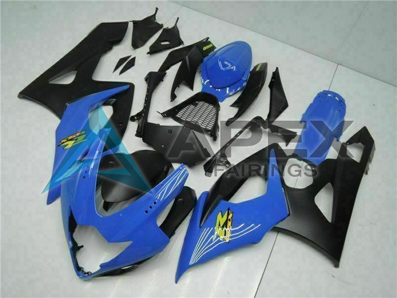 Blue Black - Suzuki GSX-R1000 (2005-2006) ABS Fairings | Apex Fairings — view 2