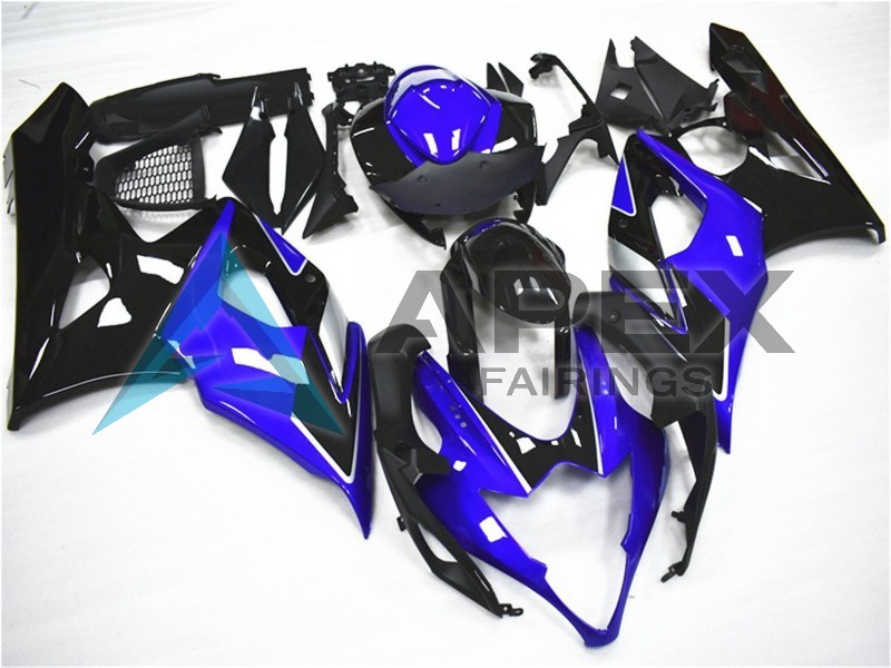 Blue Black - Suzuki GSX-R1000 (2005-2006) ABS Fairings | Apex Fairings — view 2