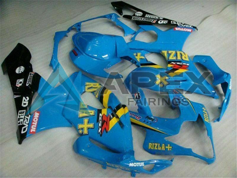 Blue Gold Black Rizla - Suzuki GSX-R1000 (2005-2006) ABS Fairings | Apex Fairings — view 2