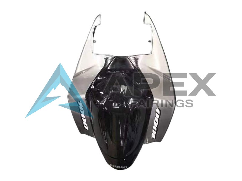 Glossy Black Grey - Suzuki GSX-R1000 (2005-2006) ABS Fairings | Apex Fairings — view 4