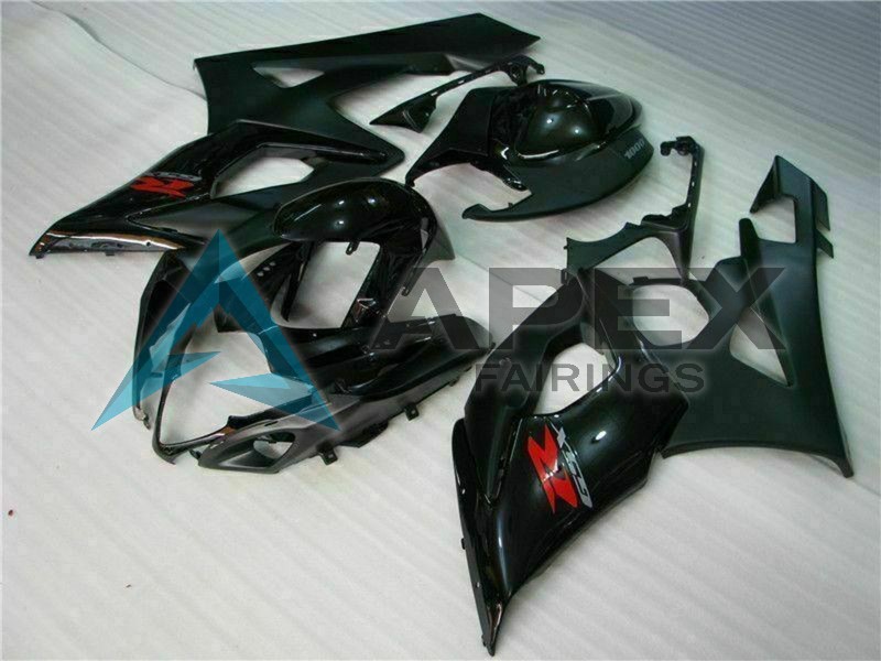 Glossy Black Matte Black Red - Suzuki GSX-R1000 (2005-2006) ABS Fairings | Apex Fairings — view 2
