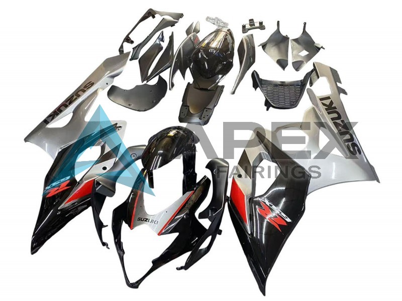 Black Grey Red - Suzuki GSX-R1000 (2005-2006) ABS Fairings | Apex Fairings — view 2