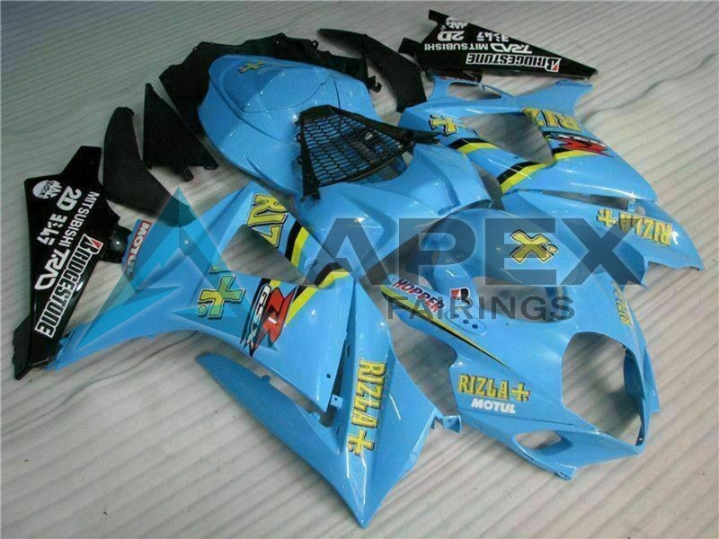 Blue Gold Black Rizla - Suzuki GSX-R1000 (2007-2008) ABS Fairings | Apex Fairings — view 3