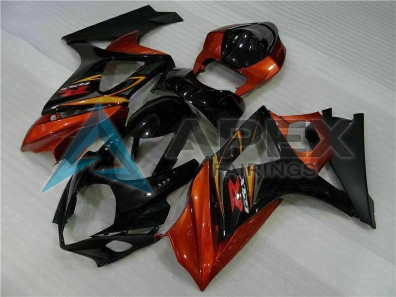 Black Orange - Suzuki GSX-R1000 (2007-2008) ABS Fairings | Apex Fairings — view 2