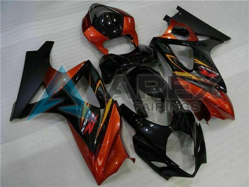 Black Orange - Suzuki GSX-R1000 (2007-2008) ABS Fairings | Apex Fairings — view 3