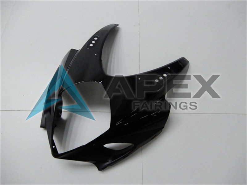 Glossy Black Matte Black No Decal - Suzuki GSX-R1000 (2007-2008) ABS Fairings | Apex Fairings — view 4