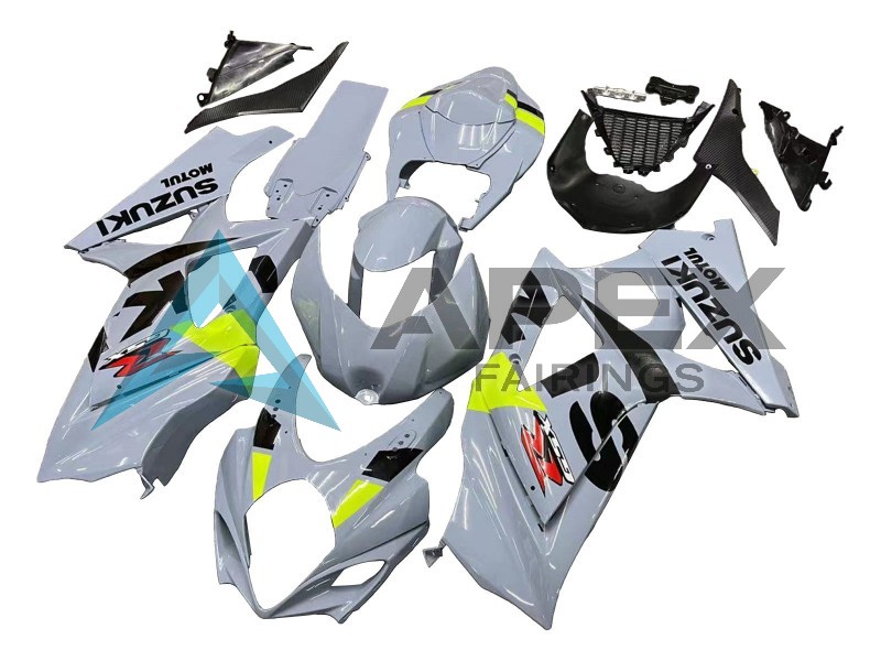Light Grey Green Black - Suzuki GSX-R1000 (2007-2008) ABS Fairings | Apex Fairings — view 2