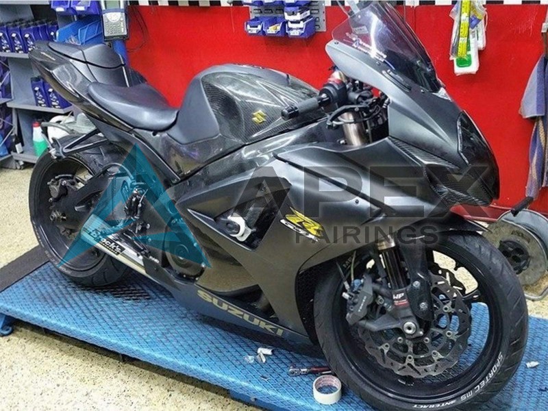 Matte Black Gold Decal - Suzuki GSX-R1000 (2007-2008) ABS Fairings | Apex Fairings — view 4