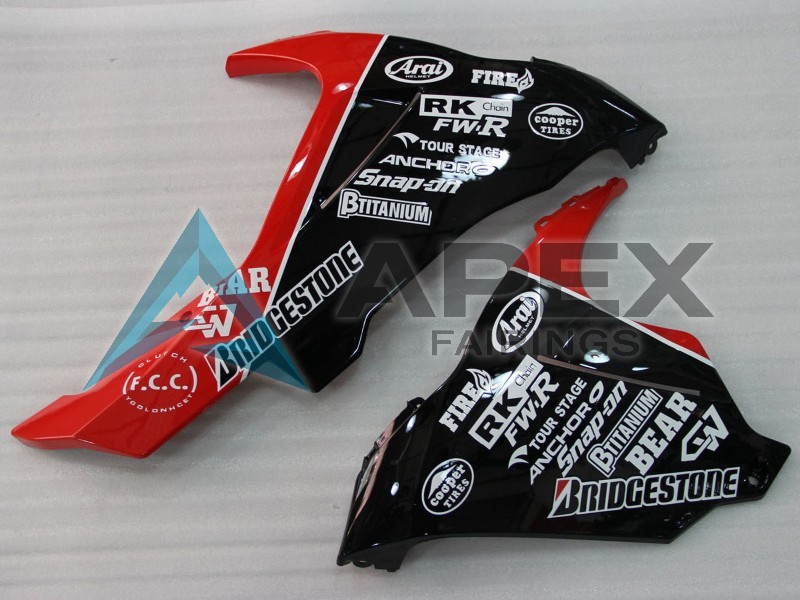 Red Black White 13 - Suzuki GSX-R1000 (2009-2016) ABS Fairings | Apex Fairings — view 4