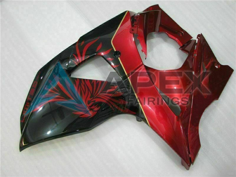 Red Glossy Black - Suzuki GSX-R1000 (2009-2016) ABS Fairings | Apex Fairings — view 4