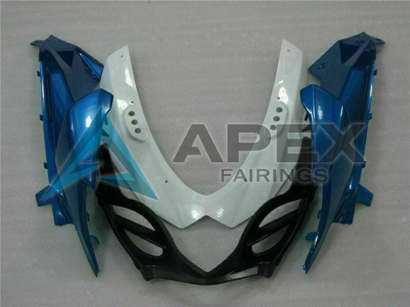 White Blue Black - Suzuki GSX-R1000 (2009-2016) ABS Fairings | Apex Fairings — view 4